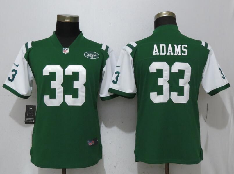 Women New York Jets 33 Adams Green Vapor Untouchable Player Nike Limited NFL Jerseys